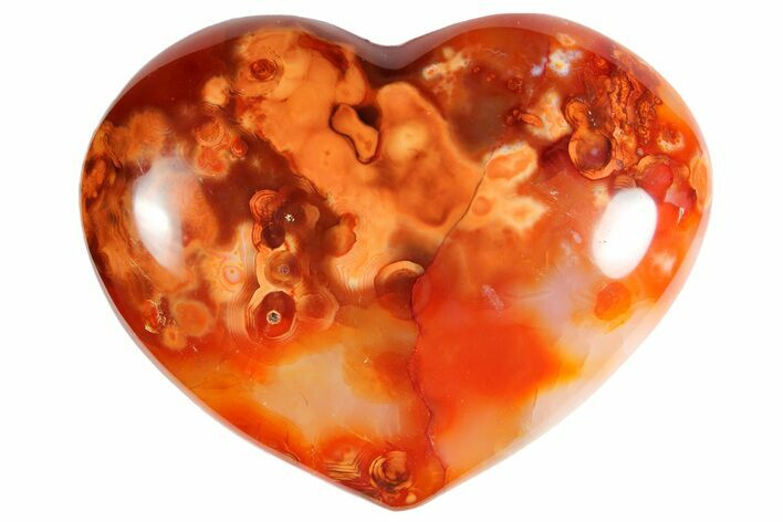 Colorful Carnelian Agate Heart #121561